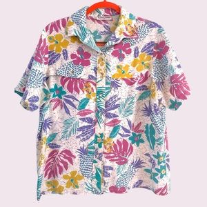 Vintage Luau button down shirt